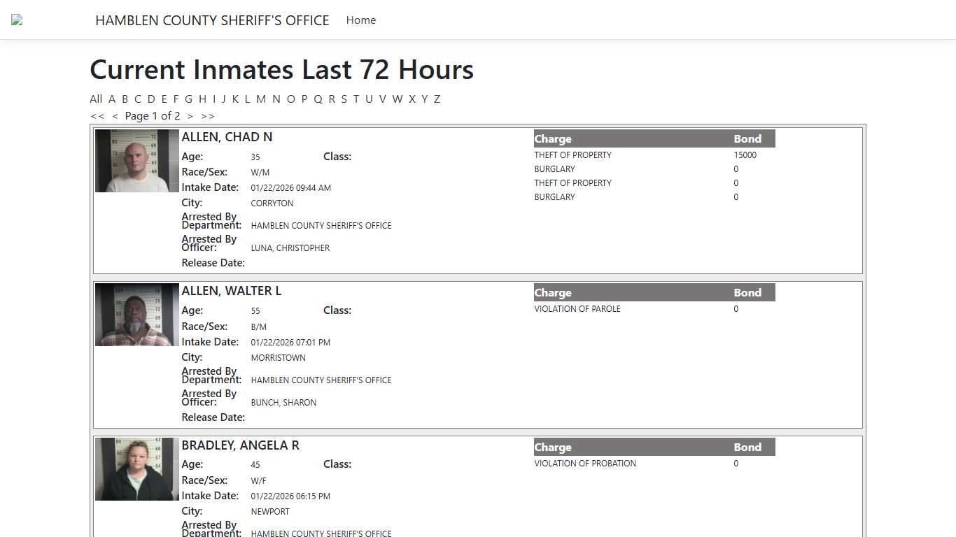 Inmates - ISOMS Portal