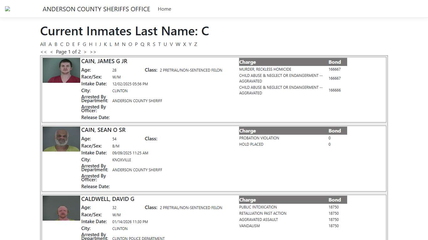 Inmates - ISOMS Portal
